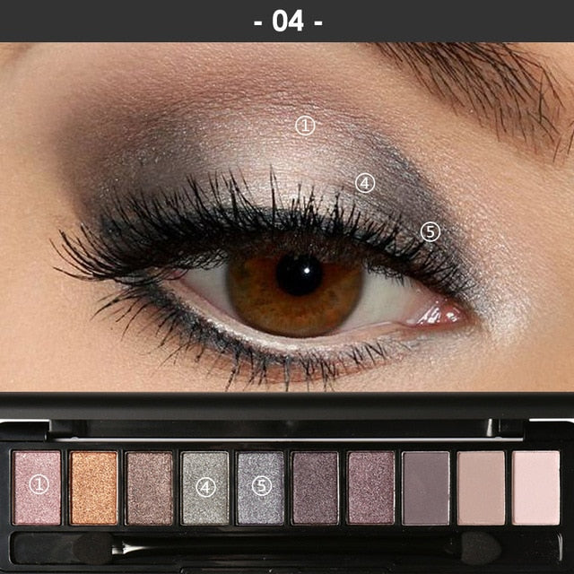 New Pro 10 Colors Set Women Waterproof Makeup Eyeshadow