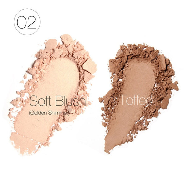 FOCALLURE Shimmer Bronzer and Highlighters Powder Makeup Concealer Highlighter for Face Stick Palette Makeup Contour