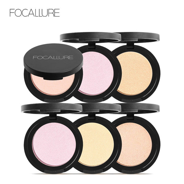 FOCALLURE Soft Pressed  Miss Rose Makeup Highlighter Powder Long Lasting Professional for Eye Face Nose Smooth Brighten Powder