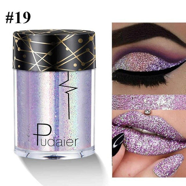Fard à paupières paillettes Pudaier diamant pressé doré brillant miroitant mat pigment ombre à paupières beauté cosmétique maquillage des yeux #280371