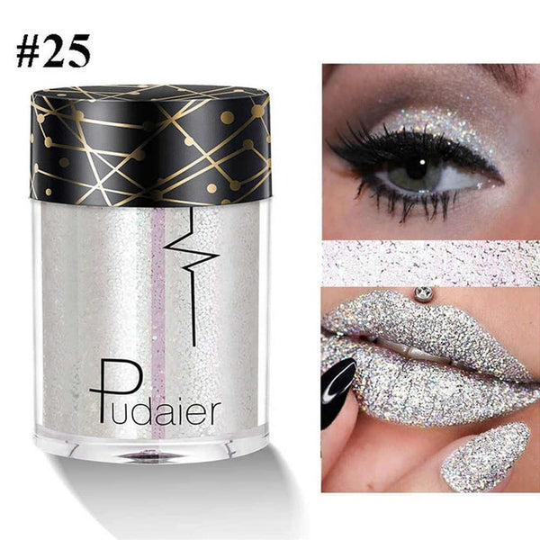 Fard à paupières paillettes Pudaier diamant pressé doré brillant miroitant mat pigment ombre à paupières beauté cosmétique maquillage des yeux #280371