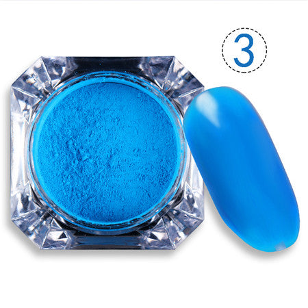 Fluorescent Nail Pigment Neon Phosphor Powder 2g Summer Glitter Powder Dust Manicure Nail Art Decorations