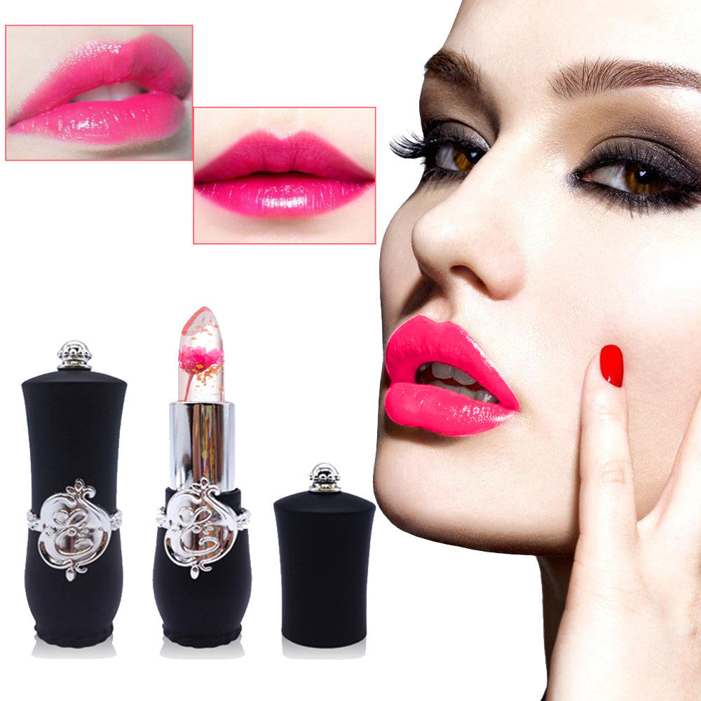 Lipstick Beauty Bright Flower Crystal Jelly Lipstick Magic Temperature Change Color Lip Balm Makeup 6 Colors
