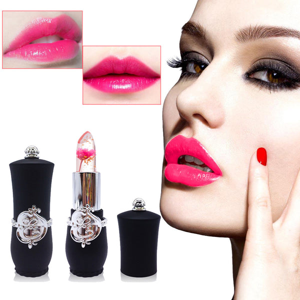 Lipstick Beauty Bright Flower Crystal Jelly Lipstick Magic Temperature Change Color Lip Balm Makeup 6 Colors