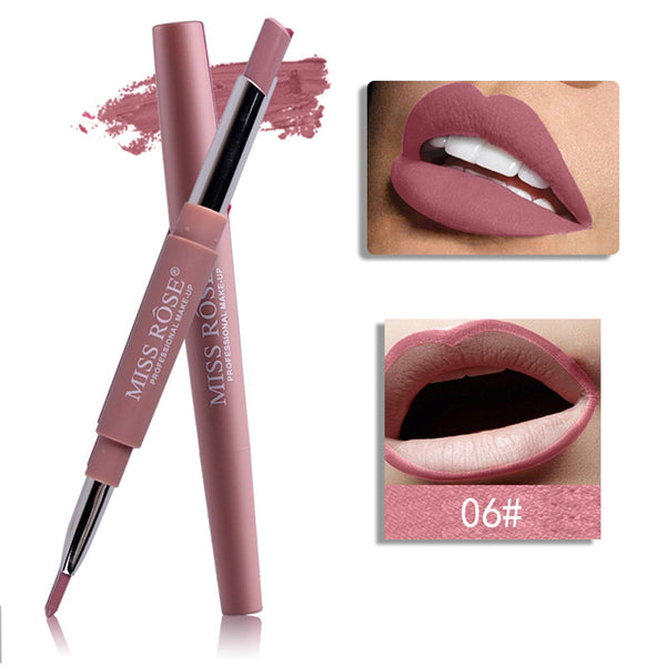 Hot Double-end Lip Liner 8 Color Easy to Wear atural Long-lasting Lipliner Waterproof Lips Liner Stick Pencil For All Skin