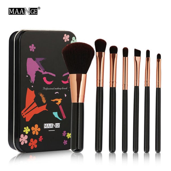 HOT 7Pc/set Mini Makeup brush Set Eye Lip Face Powder Portable Travel Beauty Make Up