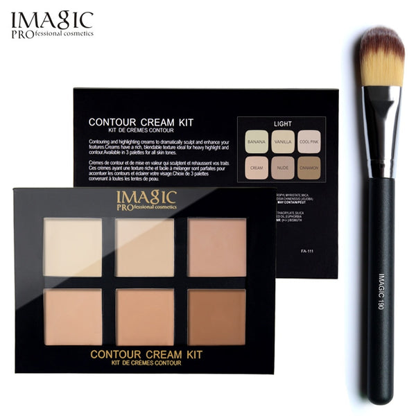 IMAGIC Concealer Cream  Palette Contour Kit Pro Makeup Palatte 6 Colors Concealer Face Primer Palette Face Makeup