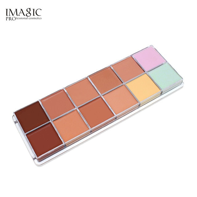 IMAGIC  Face Contour Concealer 12 Colors Palette Makeup Cover Concealer Foundation Brightener Makeup Full Cover