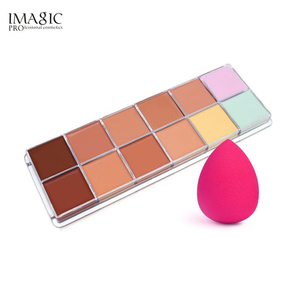 IMAGIC  Face Contour Concealer 12 Colors Palette Makeup Cover Concealer Foundation Brightener Makeup Full Cover