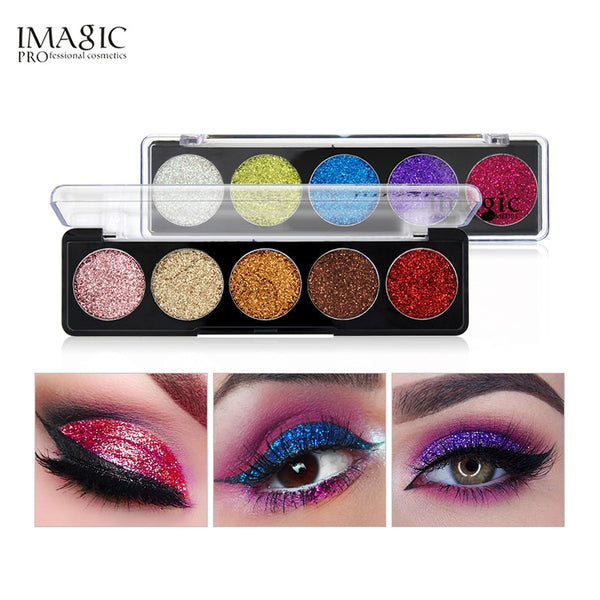 IMAGIC Glitter Eye Shadow Bright Rainbow EyeShadows Cosmetic Make up Pressed Glitters Diamond Rainbow Eyeshadows