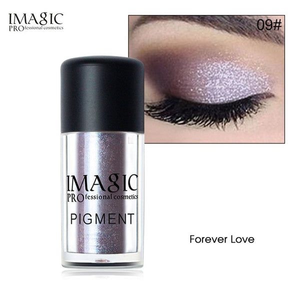 IMAGIC  Glitter Eyeshadow Palette Fashion Shining Metals Powder Shimmer Eye Shadow Pigments Makeup Easy to Wear