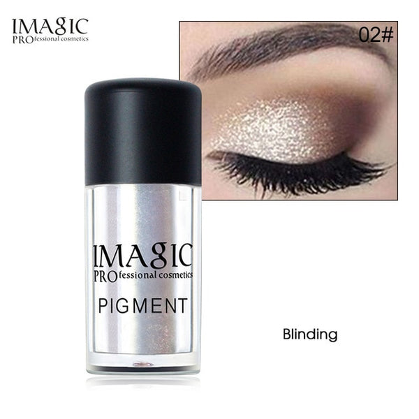IMAGIC  Glitter Eyeshadow Palette Fashion Shining Metals Powder Shimmer Eye Shadow Pigments Makeup Easy to Wear