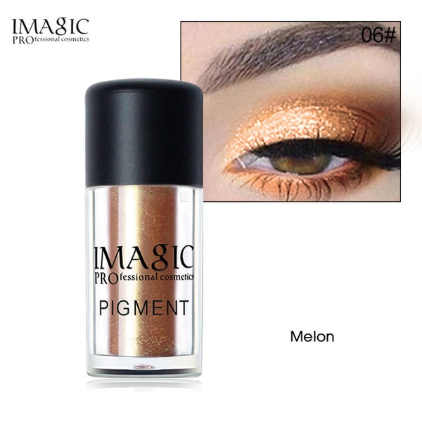 IMAGIC  Glitter Eyeshadow Palette Fashion Shining Metals Powder Shimmer Eye Shadow Pigments Makeup Easy to Wear