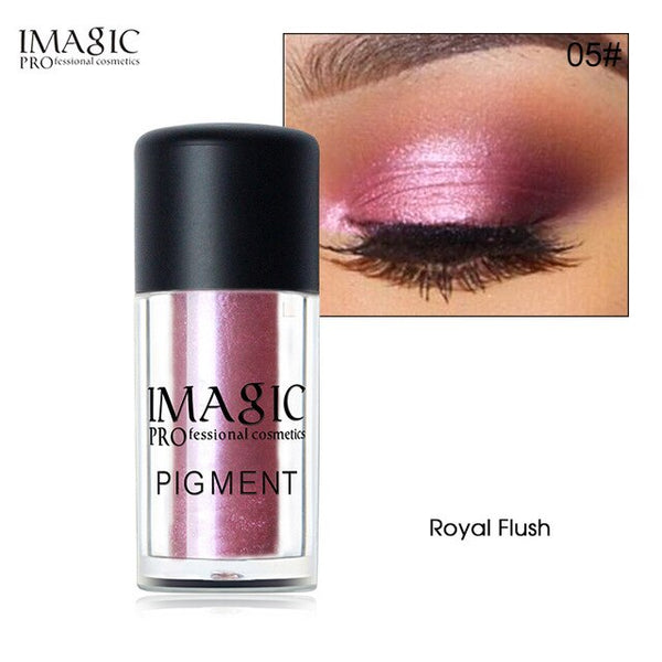 IMAGIC  Glitter Eyeshadow Palette Fashion Shining Metals Powder Shimmer Eye Shadow Pigments Makeup Easy to Wear