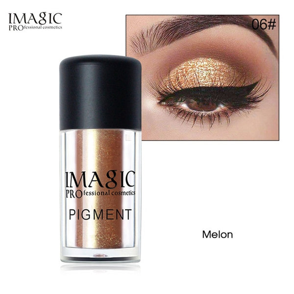 IMAGIC  Glitter Eyeshadow Palette Fashion Shining Metals Powder Shimmer Eye Shadow Pigments Makeup Easy to Wear