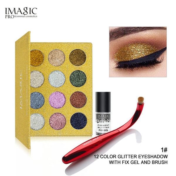 IMAGIC Glitter Injections Pressed Glitters Single Eyeshadow Diamond Rainbow Make Up Cosmetic  Eye shadow Magnet Palette