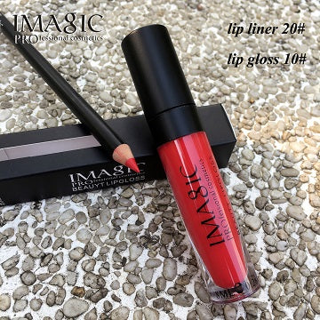 NEW Lip Gloss+Lipliner Pencil Moisturizer Long Lasting Waterproof