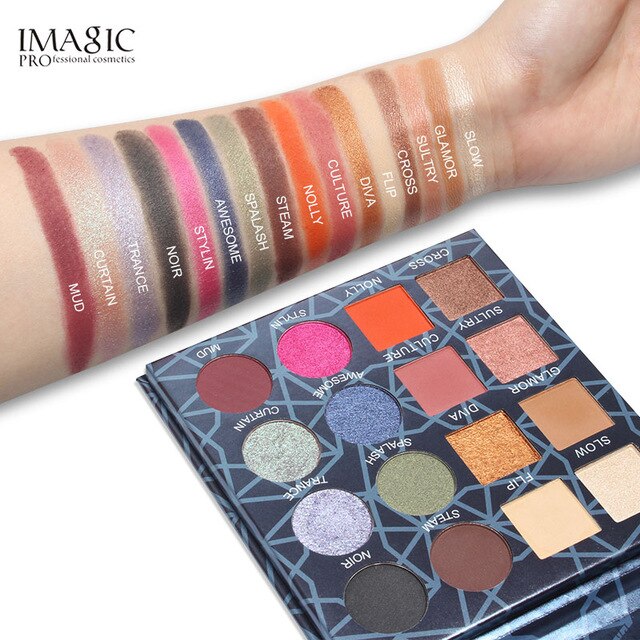 IMAGIC New Arrival Shimmer Eyeshadow Palete 16 Colors Glitte Eye Shadow Long-lasting Easy To Wear Makeup