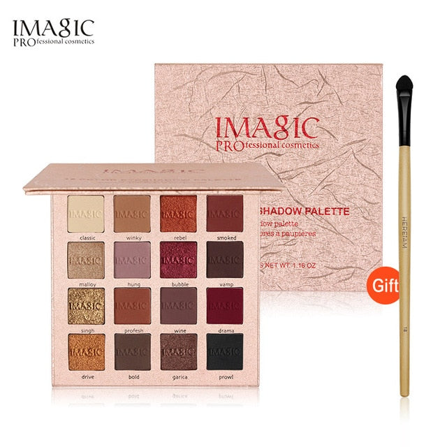 IMAGIC New  Shimmer   Eyeshadow 16 Colors  Palette Matte Eyeshadow Glitter Palette Make Up Set  Beauty