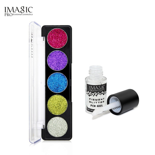 IMAGIC Pressed Glitterinjections EyeShadow  Rainbow EyeShadows Cosmetic Make up Pressed Glitters Diamond  Eyeshadows