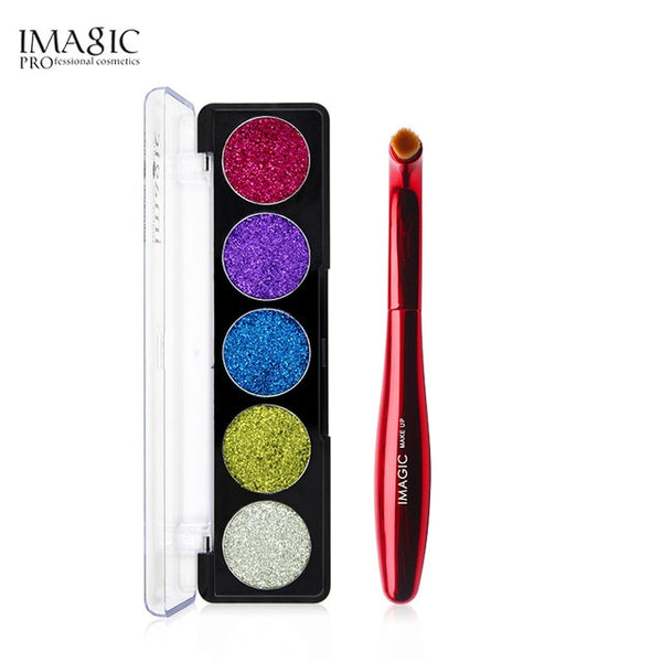 IMAGIC Pressed Glitterinjections EyeShadow  Rainbow EyeShadows Cosmetic Make up Pressed Glitters Diamond  Eyeshadows