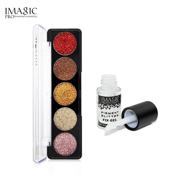IMAGIC Pressed Glitterinjections EyeShadow  Rainbow EyeShadows Cosmetic Make up Pressed Glitters Diamond  Eyeshadows