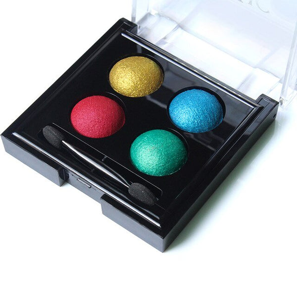 IMAGIC  Professional Eyes Makeup Pigment Eyeshadow 4 Colors Waterproof  Eye Shadow Palette With brushes Beauty