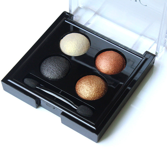 IMAGIC  Professional Eyes Makeup Pigment Eyeshadow 4 Colors Waterproof  Eye Shadow Palette With brushes Beauty