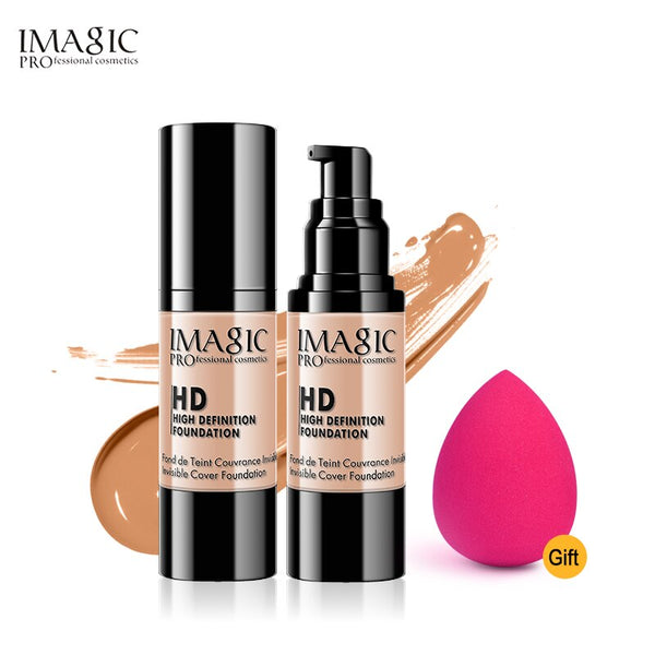 IMAGIC Professional Whitening Moisturizing HD Liquid Foundation Concealer Highlight Shadow Makeup Cosmetic