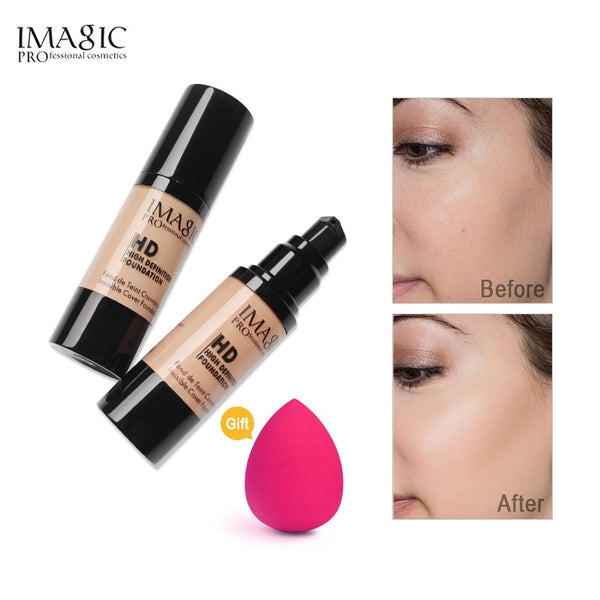 NEW Whitening Moisturizing HD Liquid Foundation Highlight Shadow Makeup