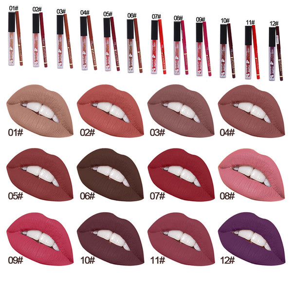 Long-lasting Kissproof Waterproof Liquid Lipstick Moisturizer Velvet Lip Gloss Lip pen Cosmetic Beauty Makeup Lip Gloss