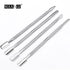 MAANGE 1/4 pièces Pro Nail Art acier inoxydable exfoliant Double tête peau cuticule poussoir extracteur enlèvement visage soins de la peau outils