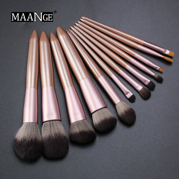MAANGE 10/11/12pcs/set makeup brushes set for cosmetic foundation powder blush eyeshadow blending make up brush beauty tool Kits