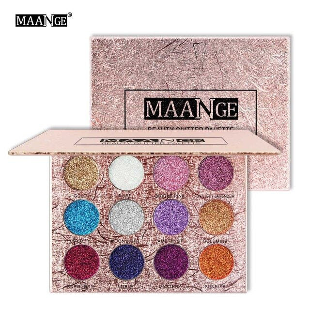 HOT 12 Colors Diamond Glitters Eye Shadow Powder Golden Eyeshadow