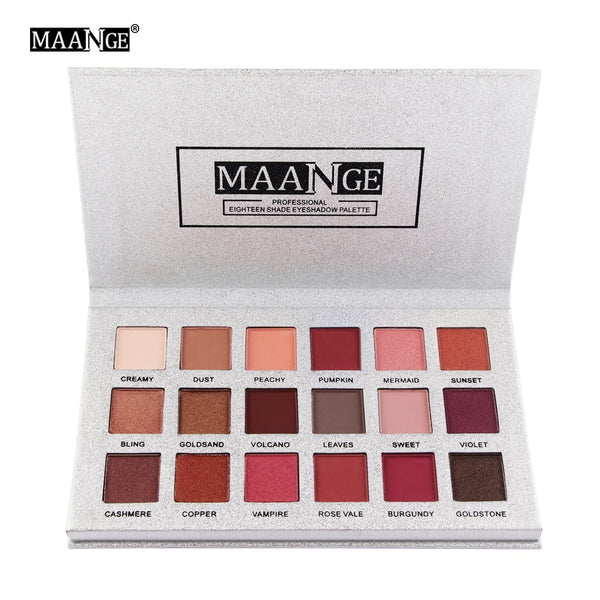 High Quality 18 Colors Eyeshadow Palette Matte Glitter Eye Shadow Powder Palette Blush Pro Makeup