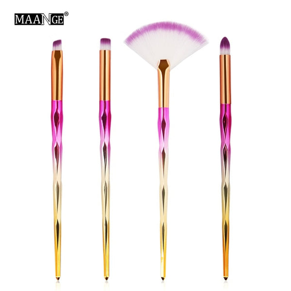 New 4/10Pcs New Diamond Makeup Brushes Set Women