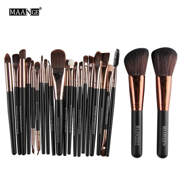 New 5-25 pcs Black Gold Makeup Brushes Set