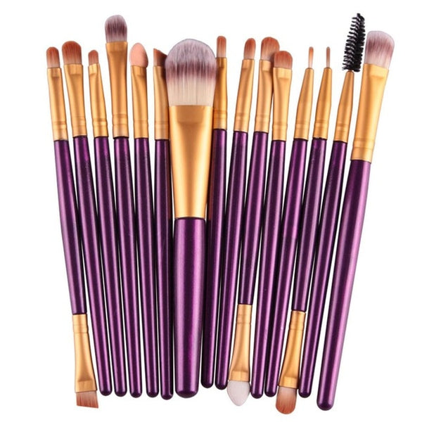 NEW 6/15/18Pcs Makeup Brushes Tool Set Cosmetic