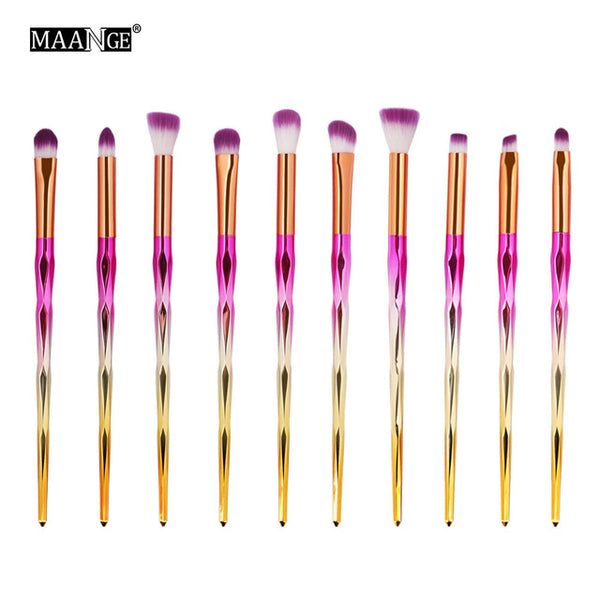 New 7/10Pcs Diamond Makeup Brushes Set