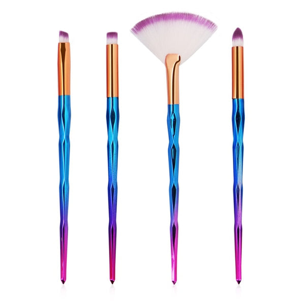 New 7/10Pcs Diamond Makeup Brushes Set