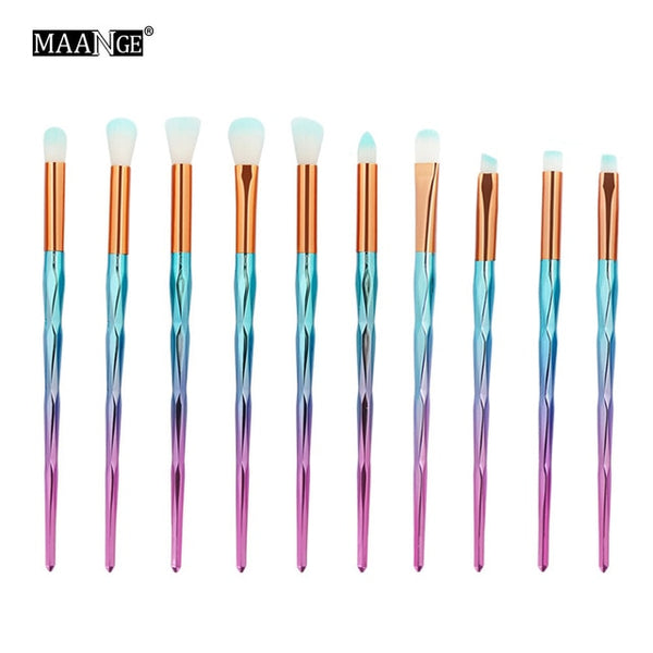 New 7/10Pcs Diamond Makeup Brushes Set