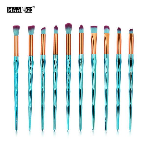 New 7/10Pcs Diamond Makeup Brushes Set