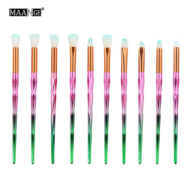 New 7/10Pcs Diamond Makeup Brushes Set