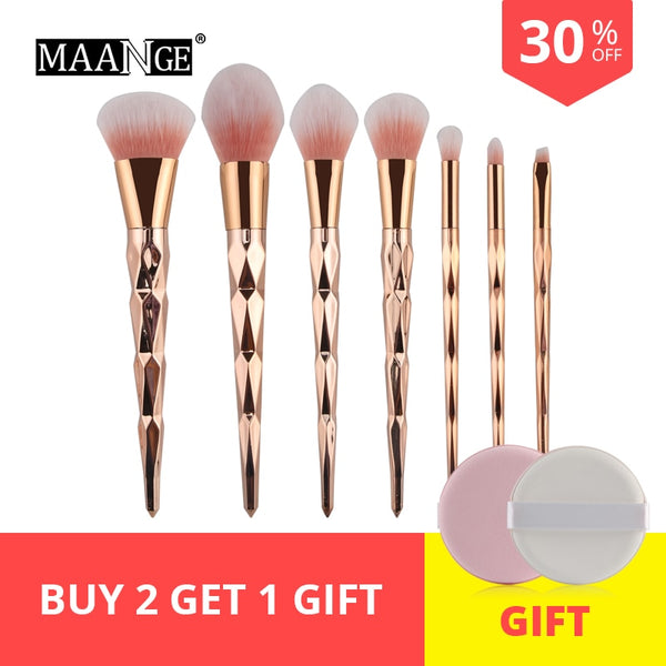New 7/10Pcs Diamond Makeup Brushes Set