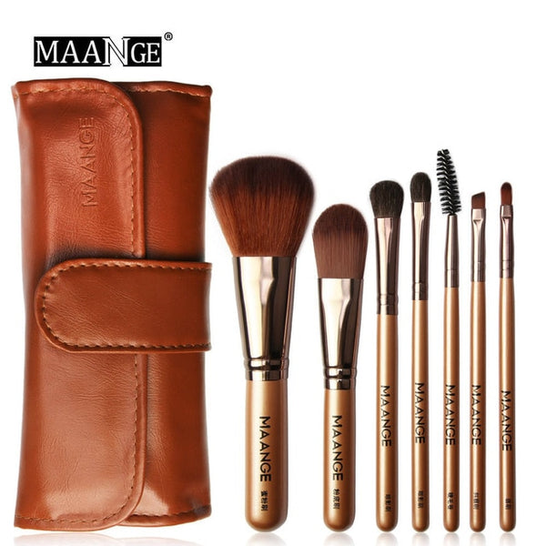 7PCS Make Up Brushes set Foundation Eye Shadow Concealer Makeup Tools With Cosmetic Travel Brush Bag