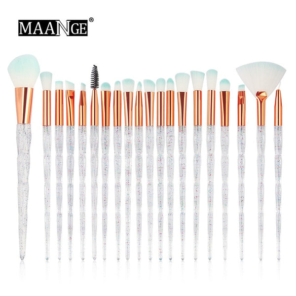 Makeup Pro 4-20Pcs Diamond Makeup Brushes Set