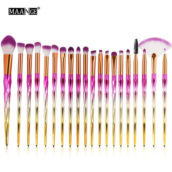 Makeup Pro 4-20Pcs Diamond Makeup Brushes Set