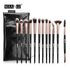 HOT Pro 6/12pcs Eye Makeup Brushes Set With Cosmestic Bag Rose Gold Make Up