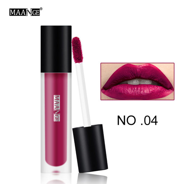 pro Lip Gloss Lipstick 12 Sexy Colors Waterproof Smooth Easy To Wear Longlasting Moist Matte Lip Paint sticker Makeup