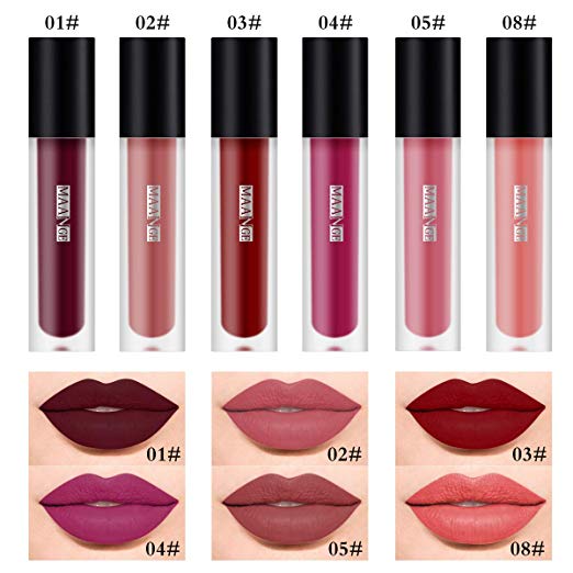 pro Lip Gloss Lipstick 12 Sexy Colors Waterproof Smooth Easy To Wear Longlasting Moist Matte Lip Paint sticker Makeup